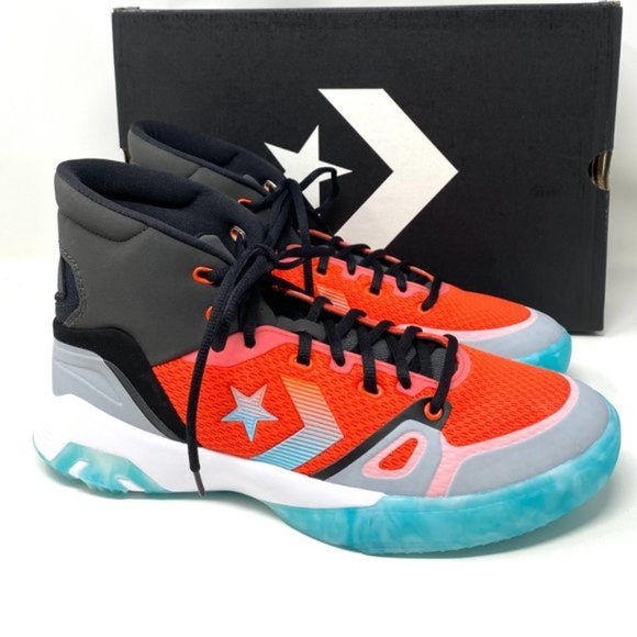 💖MEGA SALE💖Converse Men G4 Hi Storm Wind Bright Poppy Harbor Red Black   17076 - Picture 4 of 8